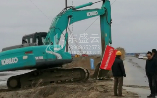 東盛云巖土承攬南通大盾構(gòu)機基地地基處理項目，排水強夯項目，今日開始放線（視頻）